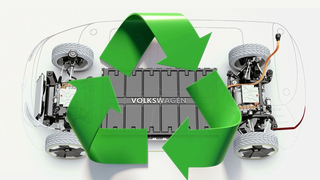 Akkus von Elektroautos sollen künftig im großen Stil recycelt werden 