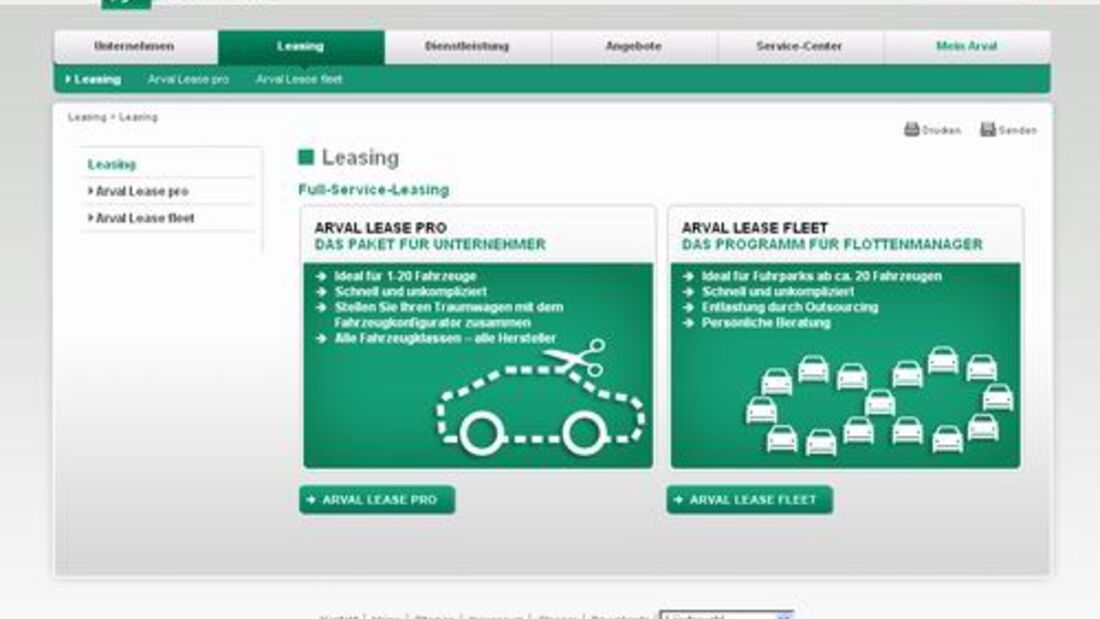 Arval: Zielgruppenorientierter Internetauftritt
