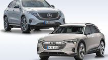 Audi E-tron 2019 und Mercedes EQC 2020