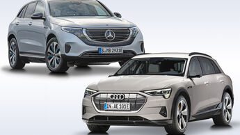 Audi E-tron 2019 und Mercedes EQC 2020