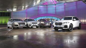 Audi Q7 2015, BMW X5 2018, Volvo XC90 2015, VW Touareg 2019