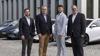 BYD stärkt Führungsteam in Deutschland: Christian Lochner als Key Account Manager Germany, Fabian Ulbrich als Leiter Product, Birk Pfennig als Leiter Retail Sales und Felix Böhrer als Director Operations.