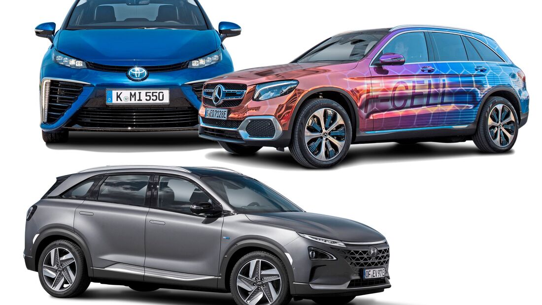 Brennstoffzellenautos mercedes glc f-cell, toyota mirai, hyundai nexo