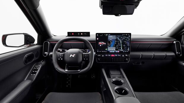 Cockpit des Hyundai Ioniq 3 mit digitalem Display und Infotainment-System