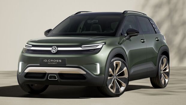 Das Volkswagen ID. Cross Concept zeigt einen kompakten Elektro-Crossover mit markanter Front und großen Rädern.