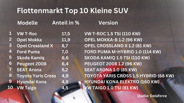 Dataforce Top Ten kleine SUV