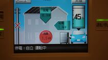 Dendo Haus, Tokio, V2H, V2G, Vehicle to Grid, Vehicle to Home, Mitsubishi, Monitor zur Steuerung