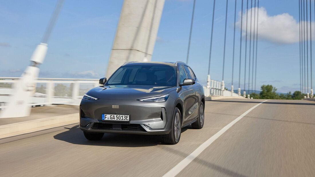 Elektro-SUV Geely E5 bei der Fahrvorstellung in Raunheim