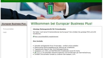 Europcar Business Plus, Screenshot, April 2012
