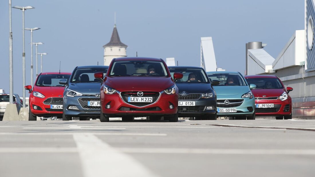 Ford Fiesta, Hyundai i20, Kia Rio, Mazda 2, Opel Corsa, Skoda Fabia
