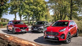 Kia Sportage 2018, Mazda CX-5 2018, Seat Ateca 2018