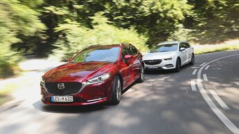 Mazda 6 Kombi 2018 und Opel Insignia Sports Tourer 2017
