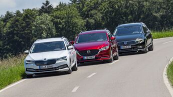 Mazda 6 Kombi, Skoda Superb Combi, VW Passat Variant