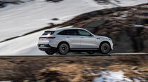 Mercedes EQC, 2019, Elektroauto, E-Auto, schräg, hinten, rechts, fahrend