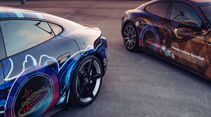 Porsche Taycan, Folierung, Beklebung, Car-Wrapping, Showcar, Signal Design