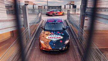 Porsche Taycan, Folierung, Beklebung, Car-Wrapping, Showcar, Signal Design