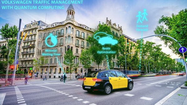 Quantencomputer Volkswagen VW Konzern Barcelona Verkehrsberechnung Verkehrsfluss Verkehrssteuerung Algorithmus