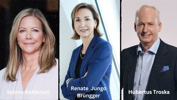 Räumen ihren Platz im Mercedes-Benz-Vorstand für jüngere Nachfolger: Sabine Kohleisen (Personal & Arbeitsdirektorin), Renata Jungo Brüngger (Integrität, Governance und Nachhaltigkeit) und Hubertus Troska (Greater China).