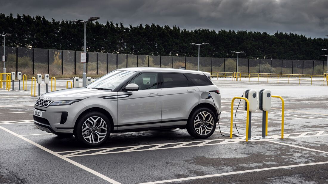 Range Rover Evoque 2021, laden, Ladestation