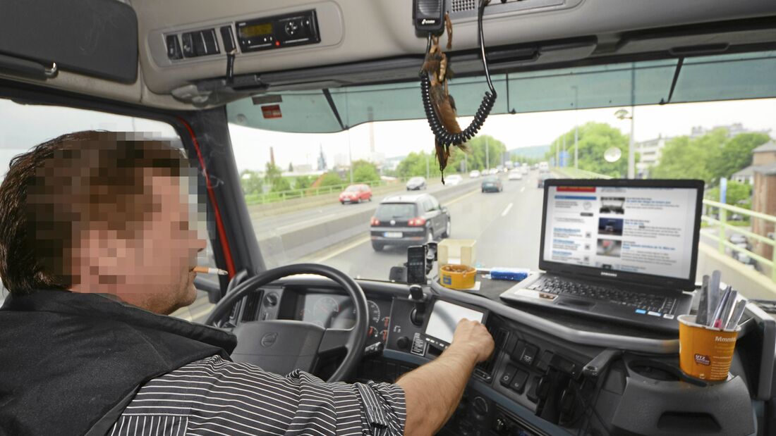 Rauchen, Zigarette, Lkw, Fahrerhaus