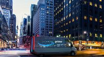 Rivian E-Lieferwagen von Amazon auf Tour