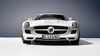 SLS Roadster mit Bundesadler