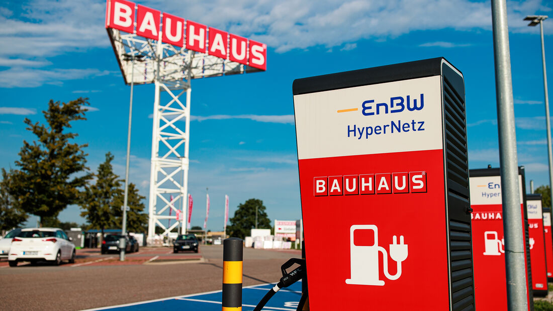 Schnellladenetz, Bauhaus, enbw, ladestation
