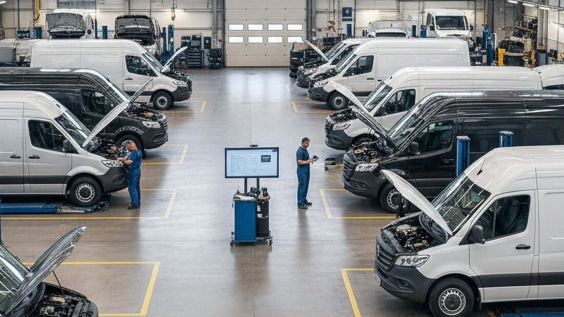 Tachographen werden in Transporter eingebaut:. Seit dem 1. Juli 2026 gilt die Pflicht auch für viele leichte Nutzfahrzeuge im grenzüberschreitenden Verkehr.