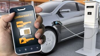 Über die Continental-App können Carsharing-Nutzer ein Elektroauto finden, buchen, öffnen und schließen.