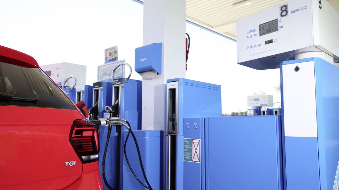 VW Polo, Erdgas, Tankstelle, CNG