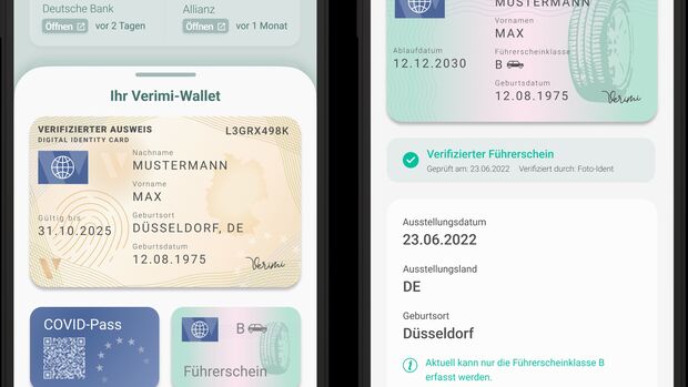 Verimi ID-Wallet - digitaler Führerschein