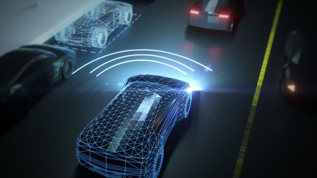 Visualisierung eines vernetzten Fahrzeugs im digitalen Verkehr