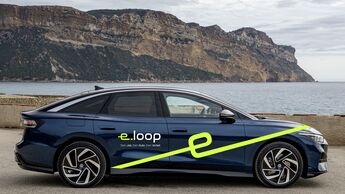 Volkswagen ID.7 mit e.loop-Branding als Beispiel für das Mobilitätsangebot von VGRD Fleet.