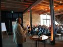 Vortrag bei einer BBM-Veranstaltung zum Fuhrparkmanagement vor Fachpublikum.
