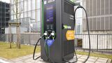 XCharge C7 Ultra-Fast Charger mit 400 kW im EnBW HyperNetz am Standort EnBW City in Stuttgart.