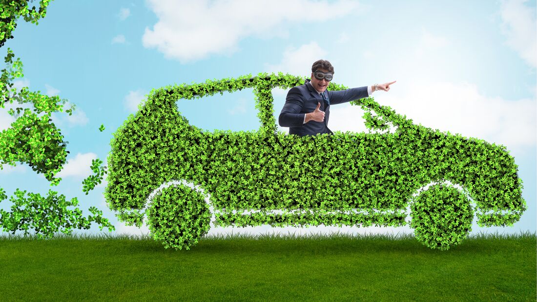 grünes auto, nachhaltigkeit, klima, umweltschutz