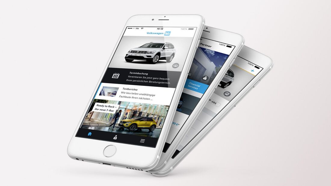 VW bietet eine App für viele Services