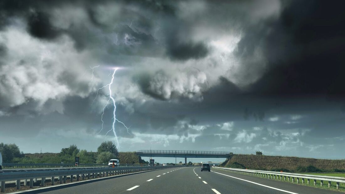 Unwetterwarnung für die Strecke
