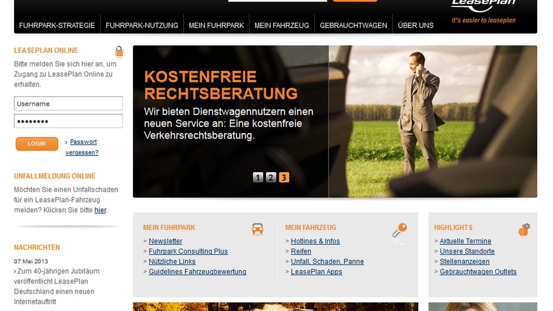 Leaseplan aktualisiert Webauftritt