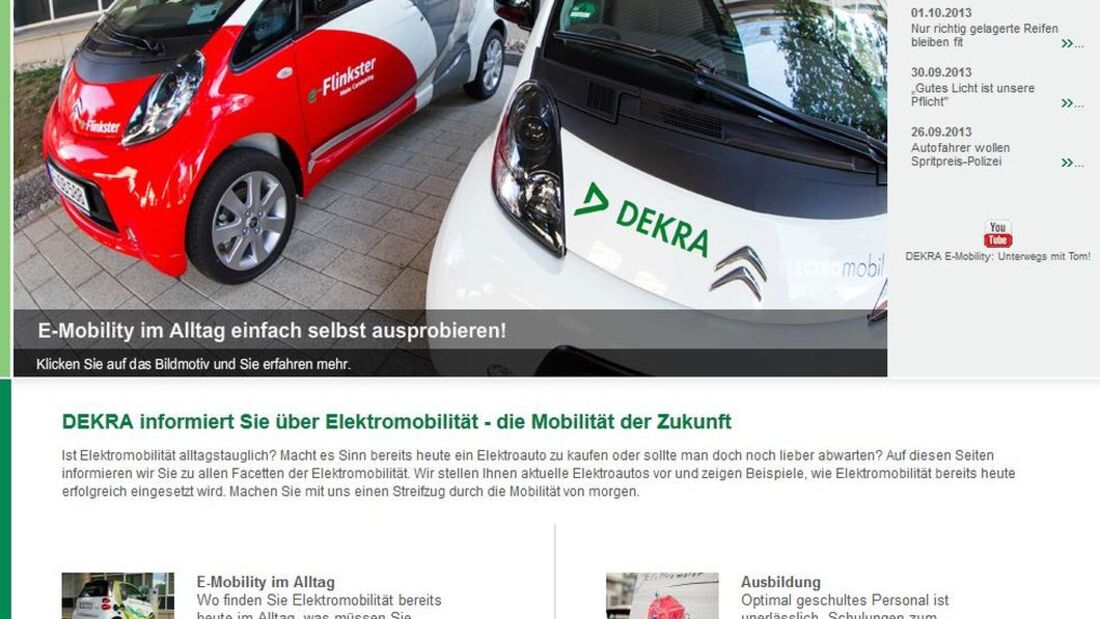 Neue Website für E-Mobilität