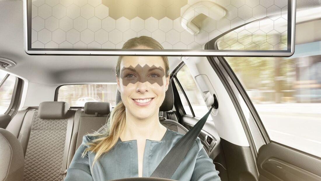 Flexibler Schatten für Autofahreraugen