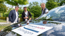 v. li.: Axel Menger, Senior Account Manager Elektromobilität, EnBW Baden-Württemberg AG, Rui Filipe, Fleet Manager, Hugo Boss AG, ???