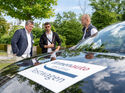 v. li.: Axel Menger, Senior Account Manager Elektromobilität, EnBW Baden-Württemberg AG, Rui Filipe, Fleet Manager, Hugo Boss AG, ???